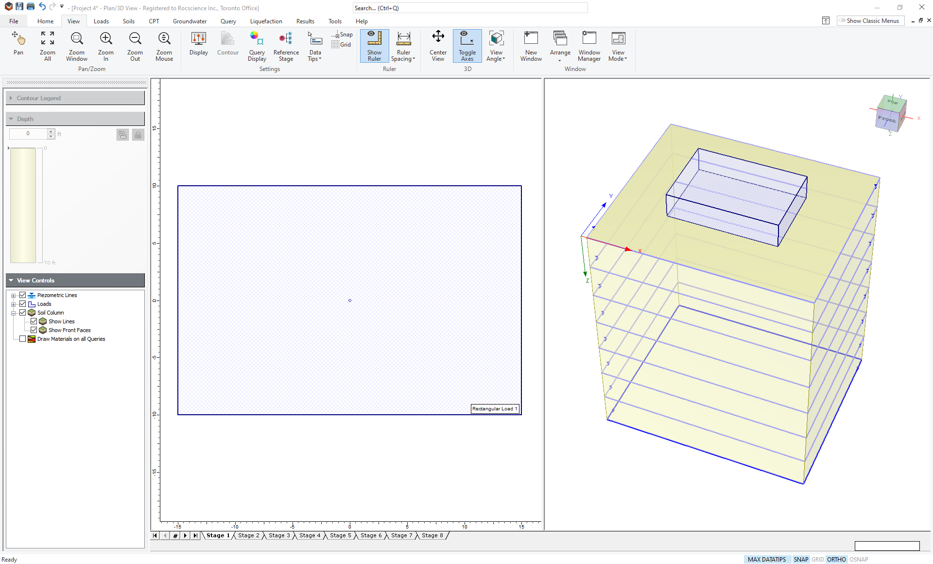 2D and 3D View of Model